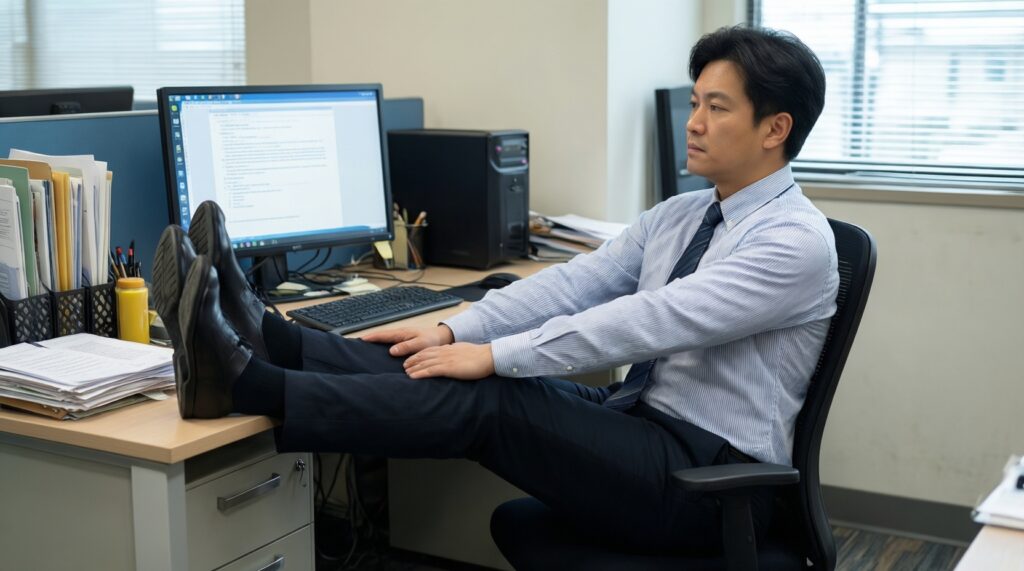 Здоровье в офисе: профилактика боли в спине и усталости глаз - иллюстрация