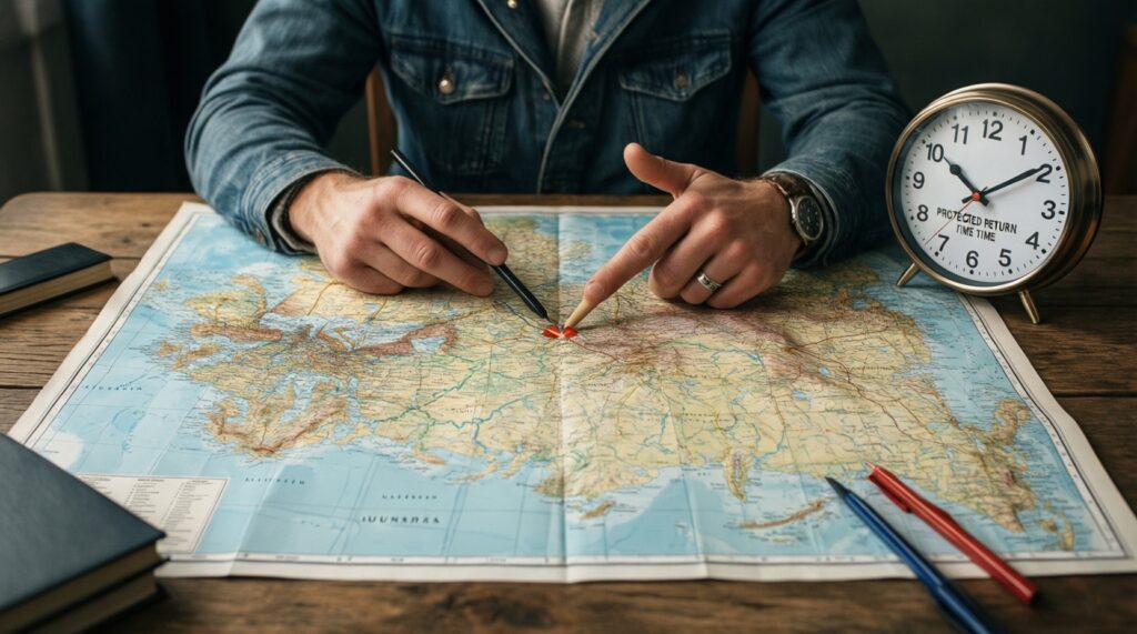 Путешествие на выходные: маршрут без перегруза по времени и бюджету - иллюстрация