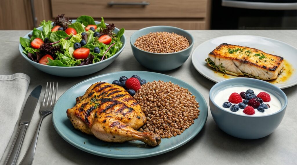 Здоровое питание без диет: как собрать сбалансированную тарелку в обычном магазине - иллюстрация